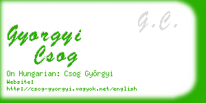 gyorgyi csog business card