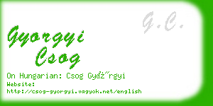 gyorgyi csog business card